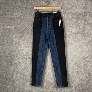 Pacsun Jeams Womens Size 25 Black and Blue High Rise Straight Button Fly Denim